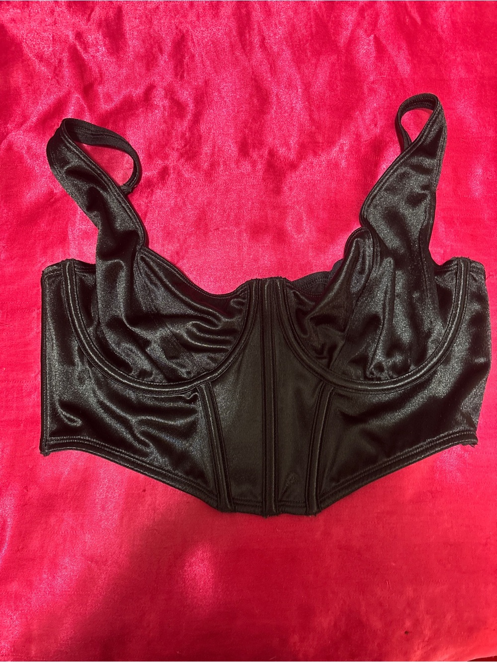 LA SENZA Corset Goth Bralette Black Size Medium - Picture 5 of 10